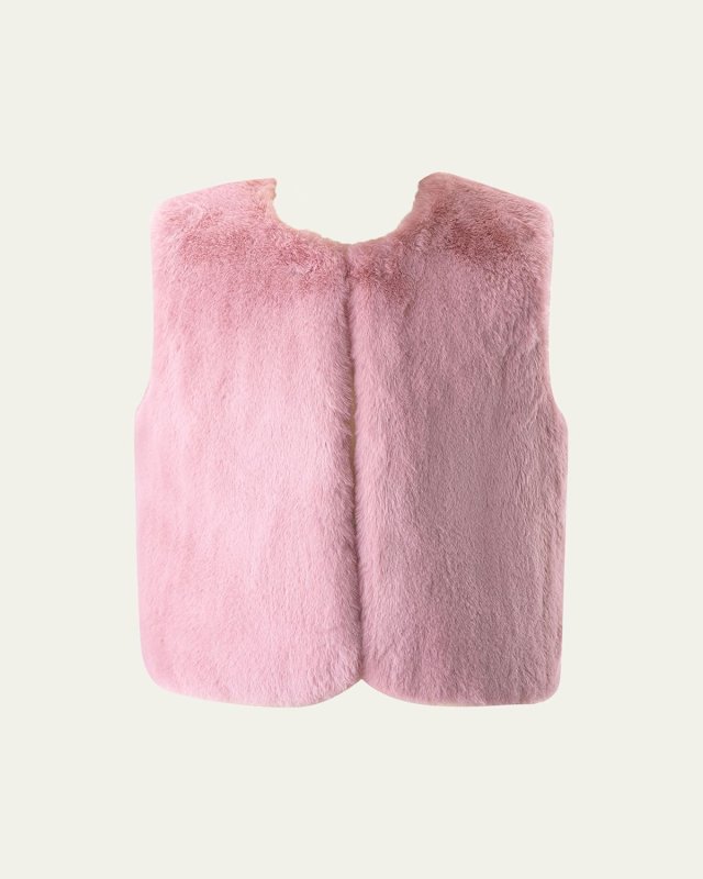 Girl's Faux Fur Vest, Size 2-